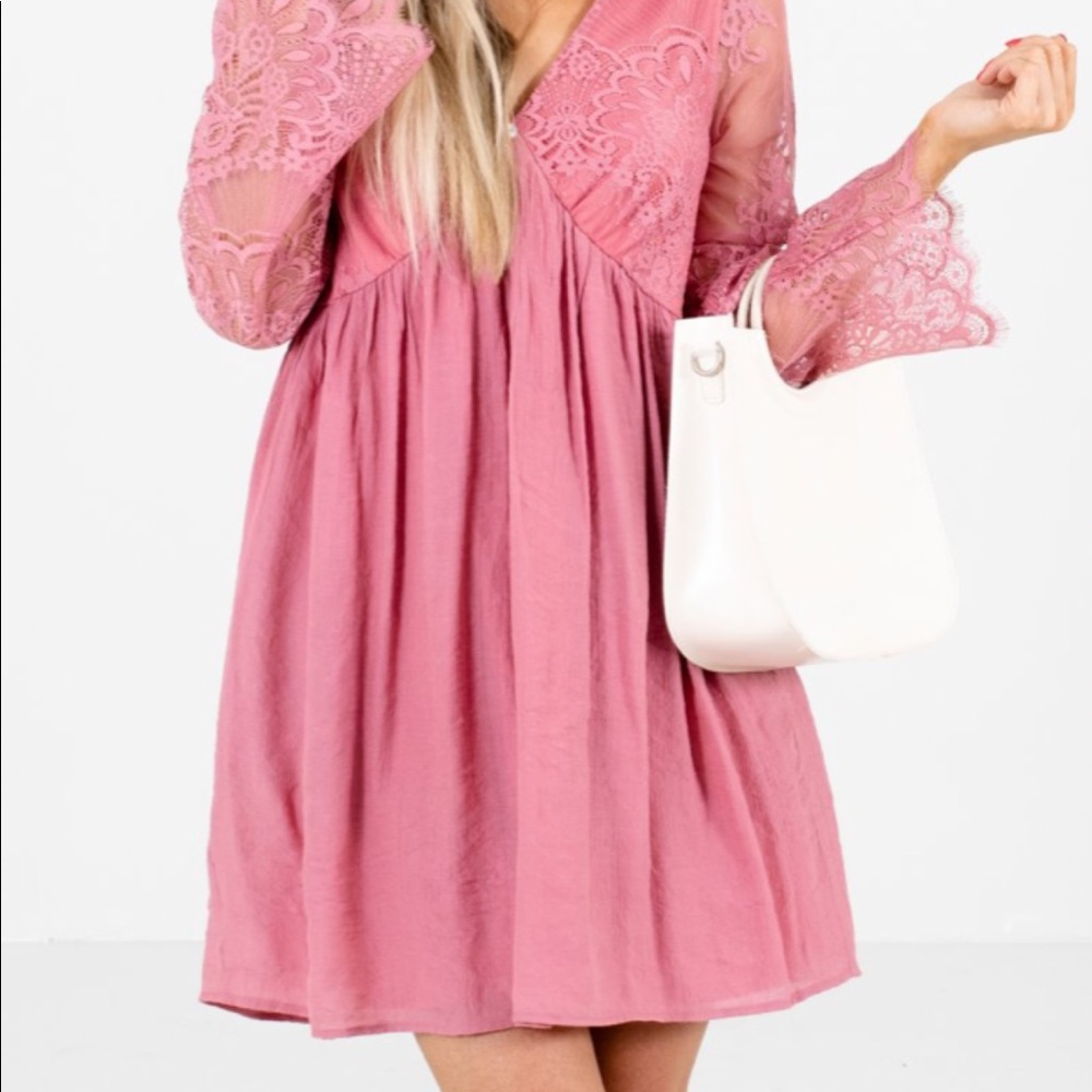 Pink Lace Dress